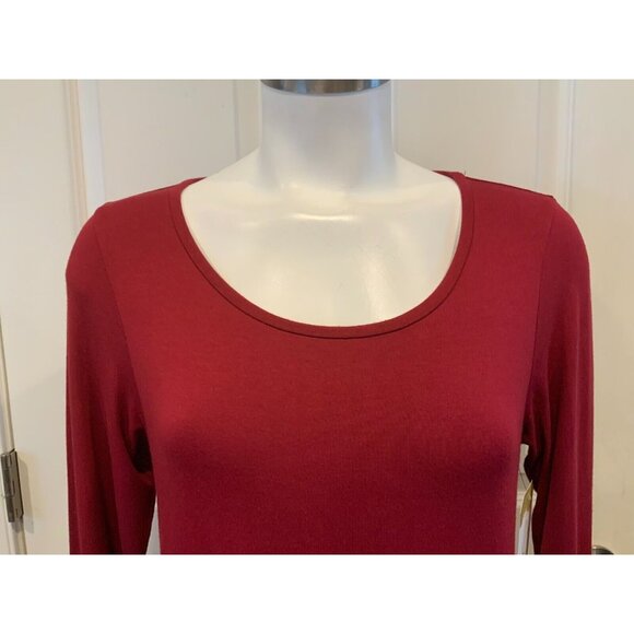 Eileen Fisher Red Casual Full Length Stretchy Shift Dress, Size XS - Picture 3 of 9